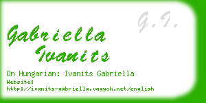 gabriella ivanits business card